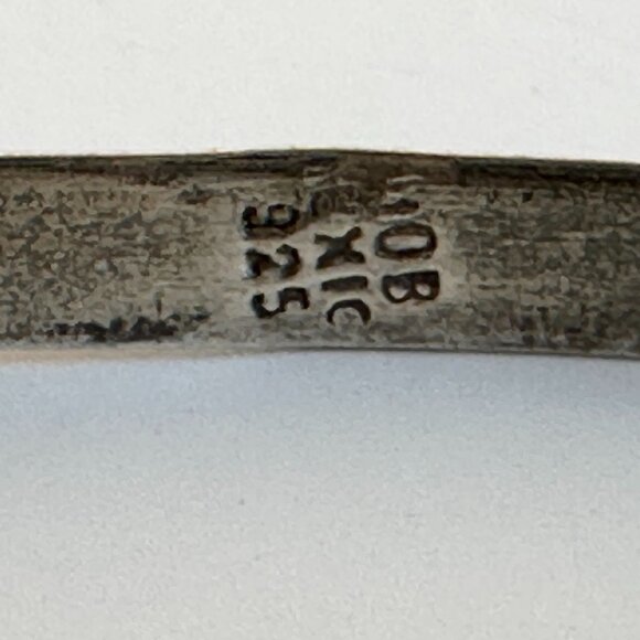 Sterling Silver Peace Sign Baby Bangle 925 Mexico - Picture 6 of 7